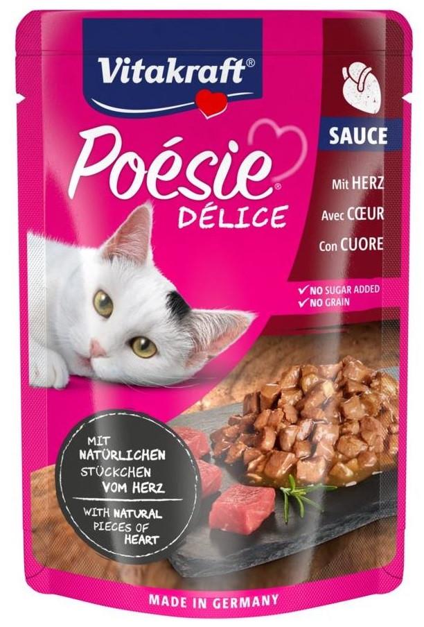 Корм вологий для кішок Vitakraft Poésie Délice pouch з сердечками у ніжному соусі 85 г (1872789888)