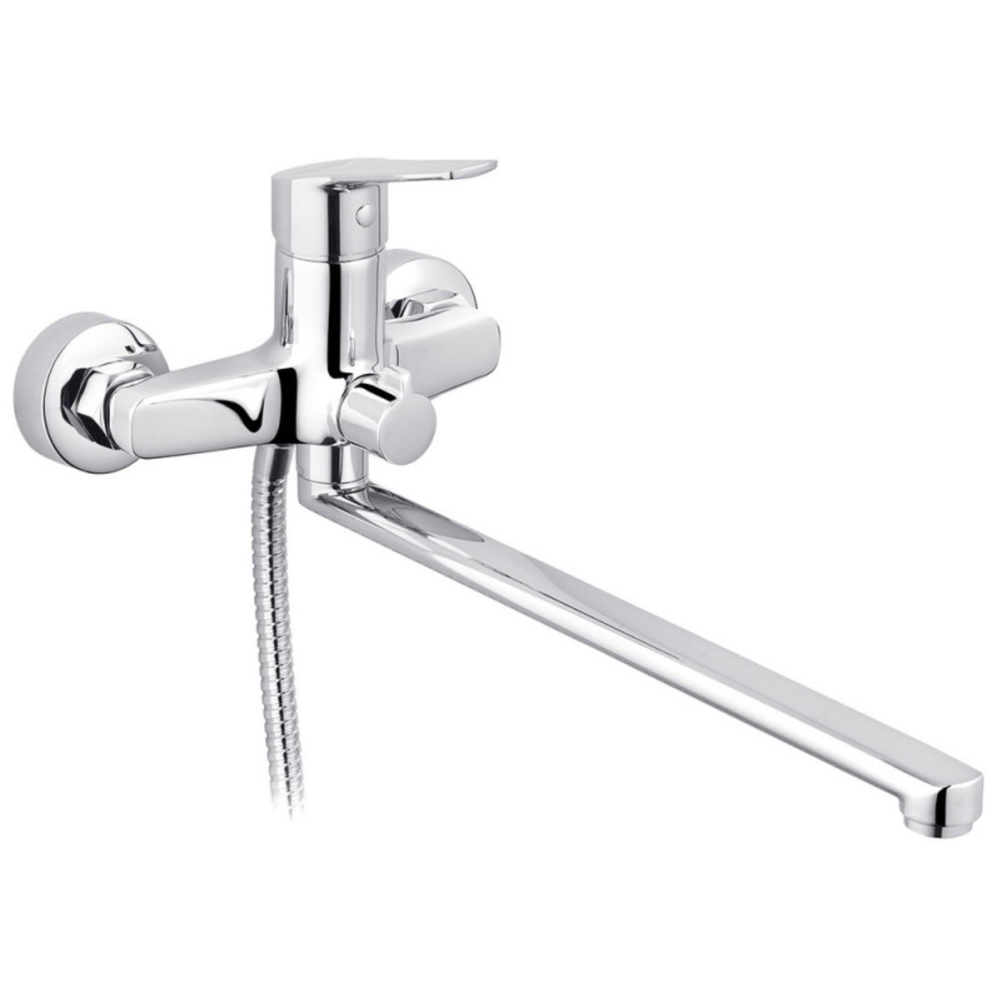 Смеситель для ванны Kroner KRP Hagen C070 однорычажный с ручной лейкой Хром (CV032243)