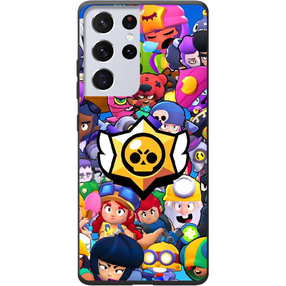 Чохол BoxFace Samsung G998 Galaxy S21 Ultra Brawl Stars Чорний силікон (41719-up2389-42011)