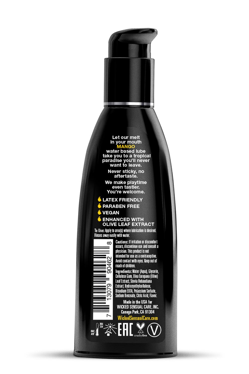Їстівний лубрикант зі смаком Манго WICKED AQUA Mango Lube 60 мл - фото 2