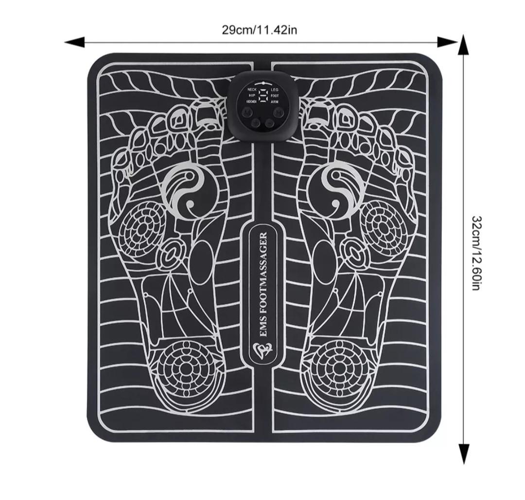 Електромасажер-килимок EMS Foot Mat для ніг стимулючий кровообіг Чорний (000385) - фото 5