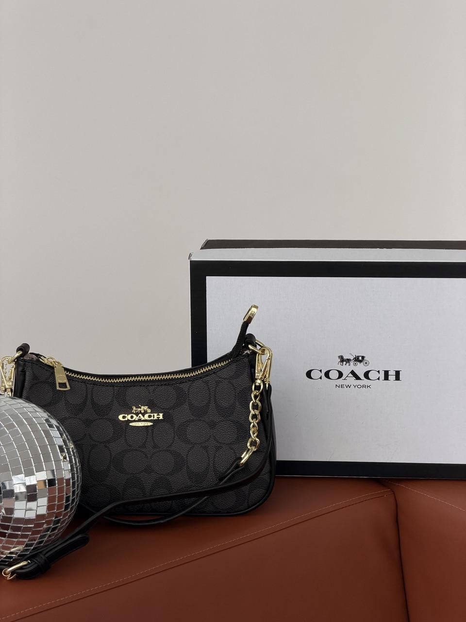 Сумка женская Coach Bolso de hombro Teri через плечи Коуч Черный (2955312814)