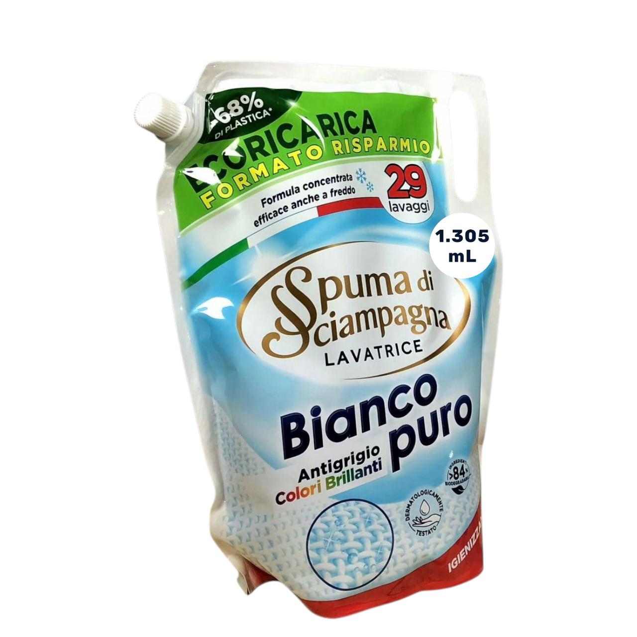 Гель концентрат для белого и цветного Spuma Di Sciampagna Bianco Puro 29 стирок 1,305 л (15430)