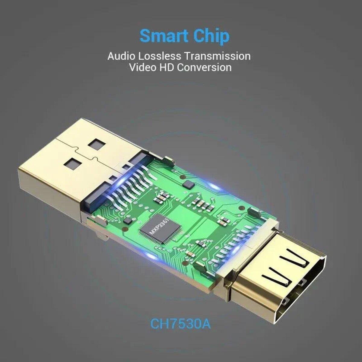 Адаптер Vention DisplayPort Male to HDMI Female Adapter Black (HBMB0) - фото 3