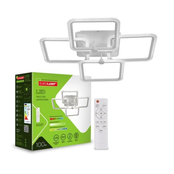 Люстра LED Eurolamp M24 квадратная 100W 3000-6500K (36318064) Люстра LED Eurolamp M24 квадратная 100W 3000-6500K (36318064)