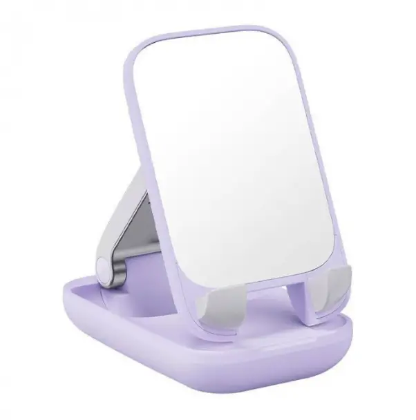 Подставка для гаджетов BASEUS Seashell Series Folding Phone Stand with Mirror B10551501511-00 Purple