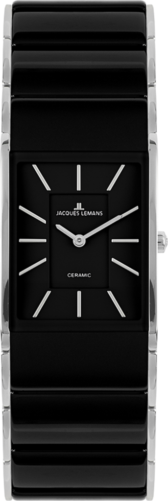 Наручные часы женские Jacques Lemans Dublin 1-1940A со стальным корпусом/сапфировым стеклом WR 50 м и черным циферблатом