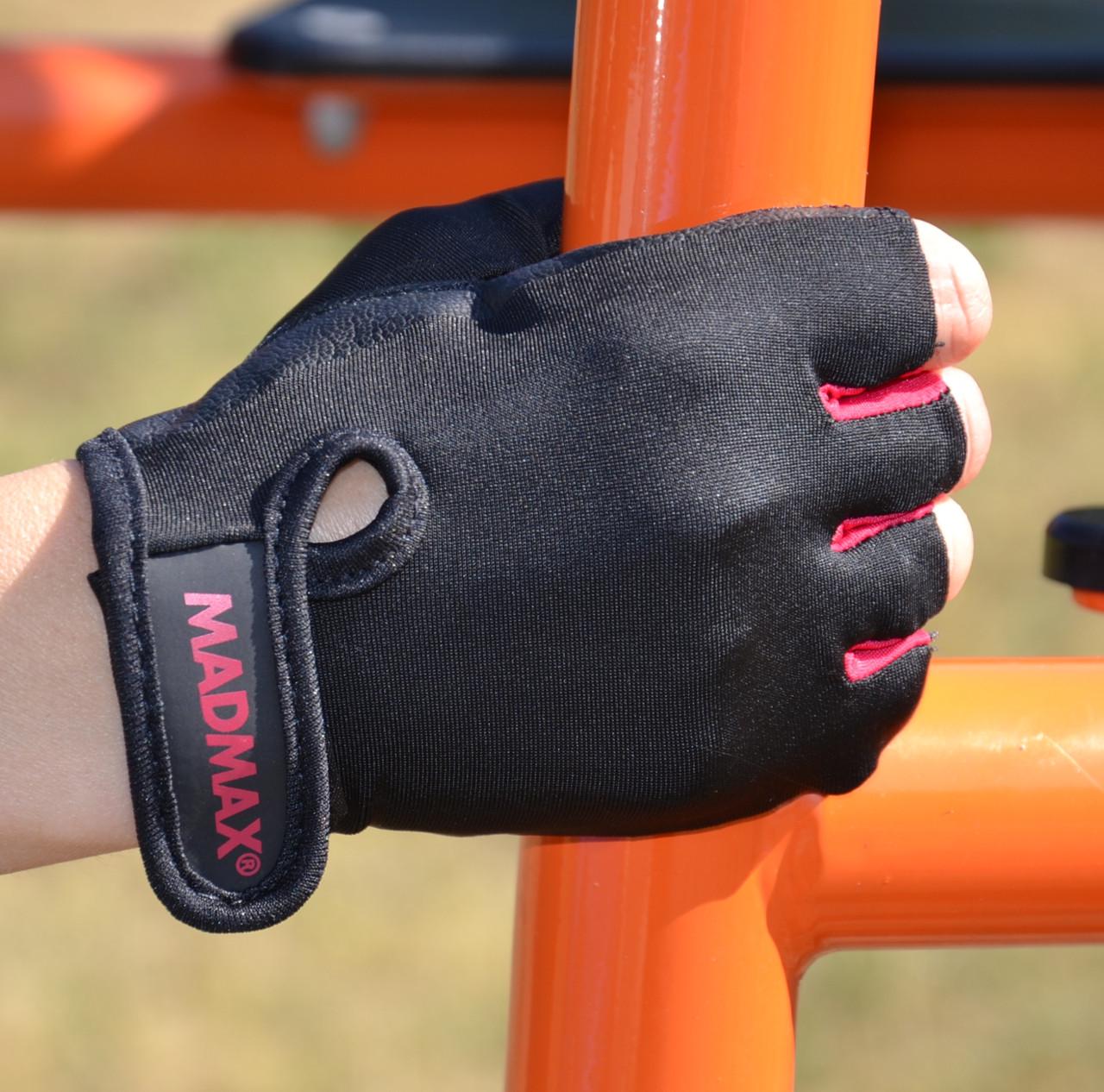 Перчатки для фитнеса MadMax MFG-251 Rainbow XS Rubine Red (A-012633) - фото 8