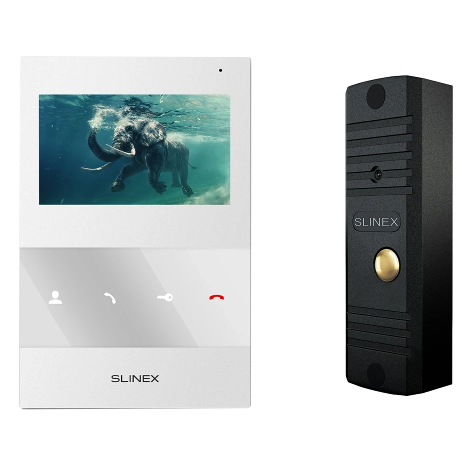 Комплект відеодомофона Slinex SQ-04M/ML-16НR Black/White (2863455592)