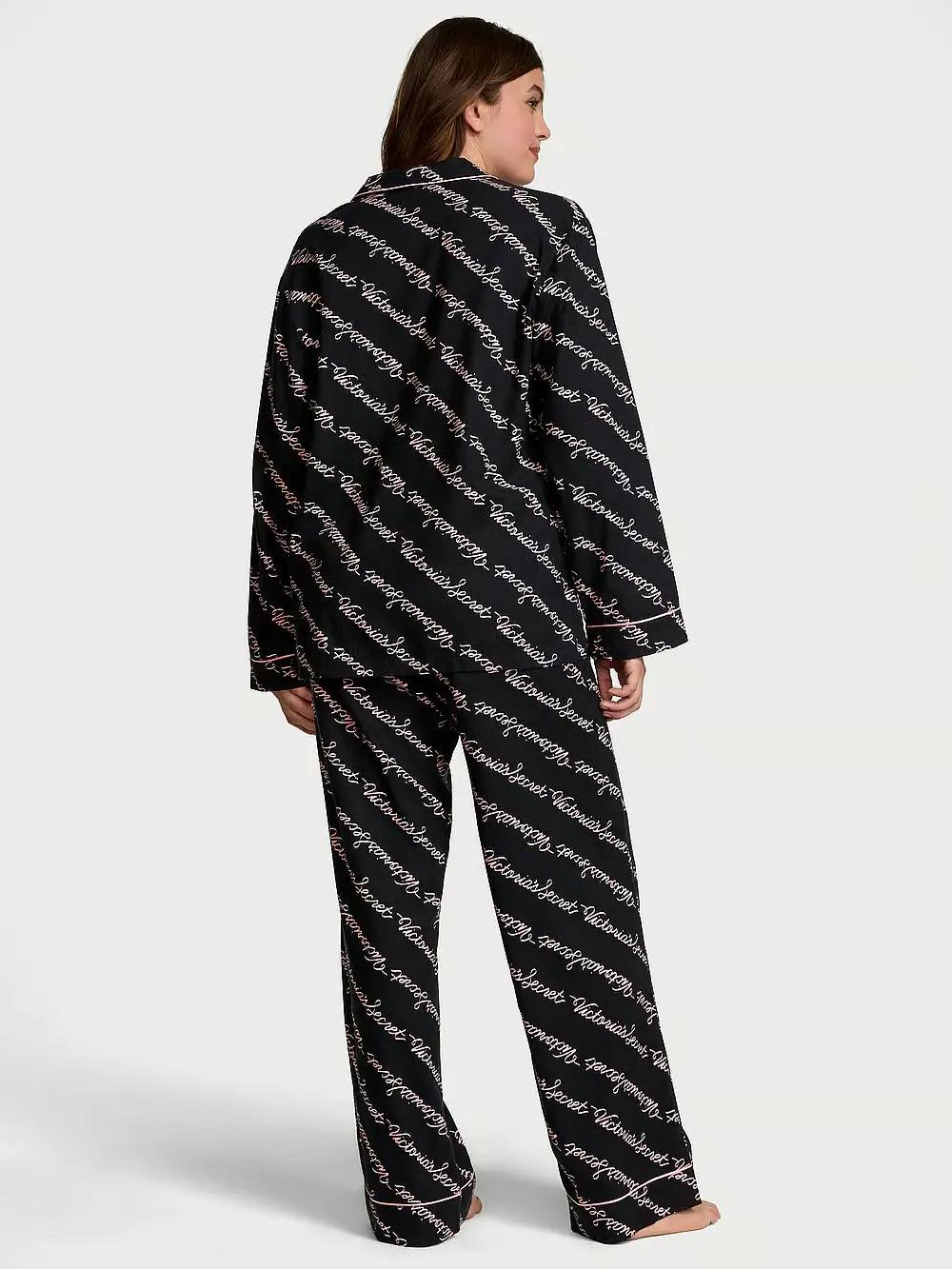Піжама фланель сорочка/штани Victoria's Secret Flannel Long Pajama Set R XS Чорний (26914657) - фото 2 Піжама фланель сорочка/штани Victoria's Secret Flannel Long Pajama Set R XS Чорний (26914657) - фото 2