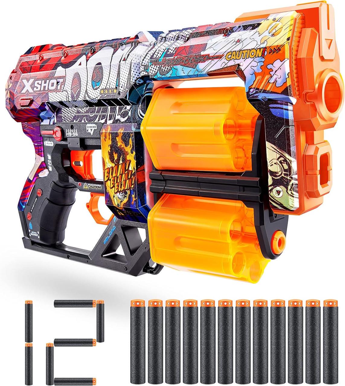 Бластер швидкострільний Zuru X-Shot Skins Dread 12 патронів (193052039231)
