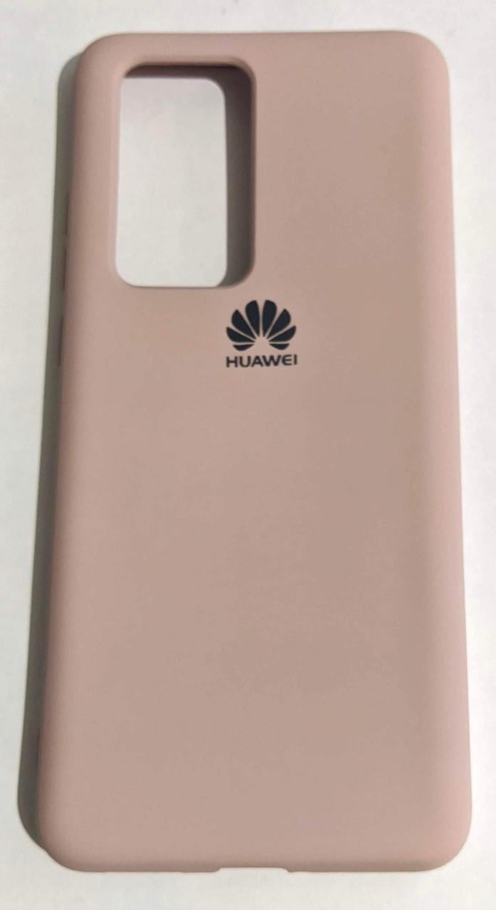 Силиконовый чехол Silicone Case для Huawei P40 Pro Персиковый