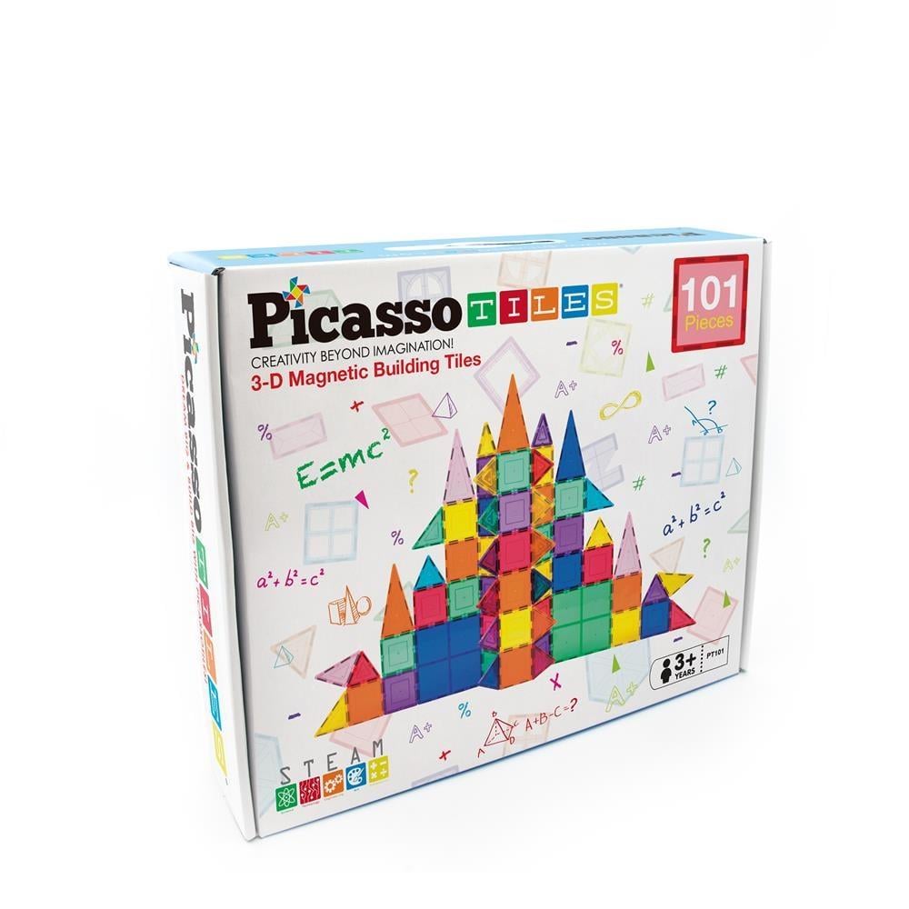 Конструктор магнитный PICASSO TILES MAGNETIC BUILDING BLOCKS 22402 101 деталь в коробке