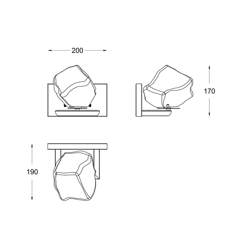 Бра Zuma Line Rock W0488-01A-B5AC - фото 2