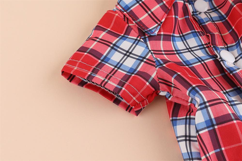 Костюм для собак джинсовий цільний з червоною сорочкою XL червоний (1C0384) - фото 5 Костюм для собак джинсовий цільний з червоною сорочкою XL червоний (1C0384) - фото 5