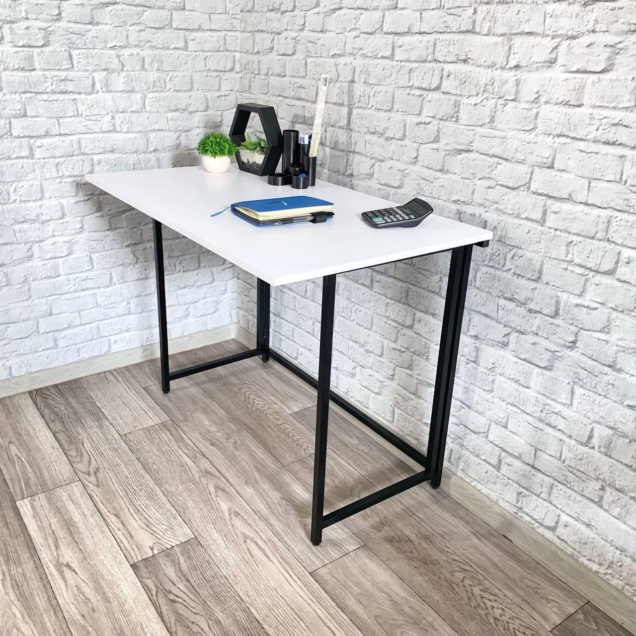 Стіл письмовий розкладний Krei Компакт 1000х600х750 мм Білий/Чорний (ГТ0002.755.03)