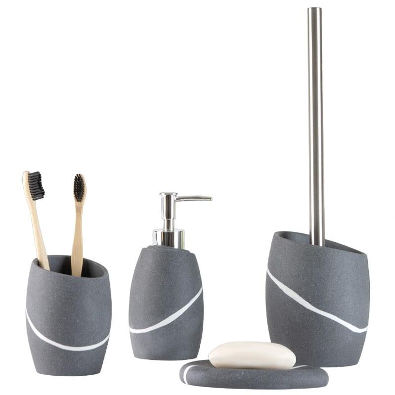 Набір аксесуарів для ванної MVM №14 Crimea MVM-MH-14 GRAY Сірий (212009)