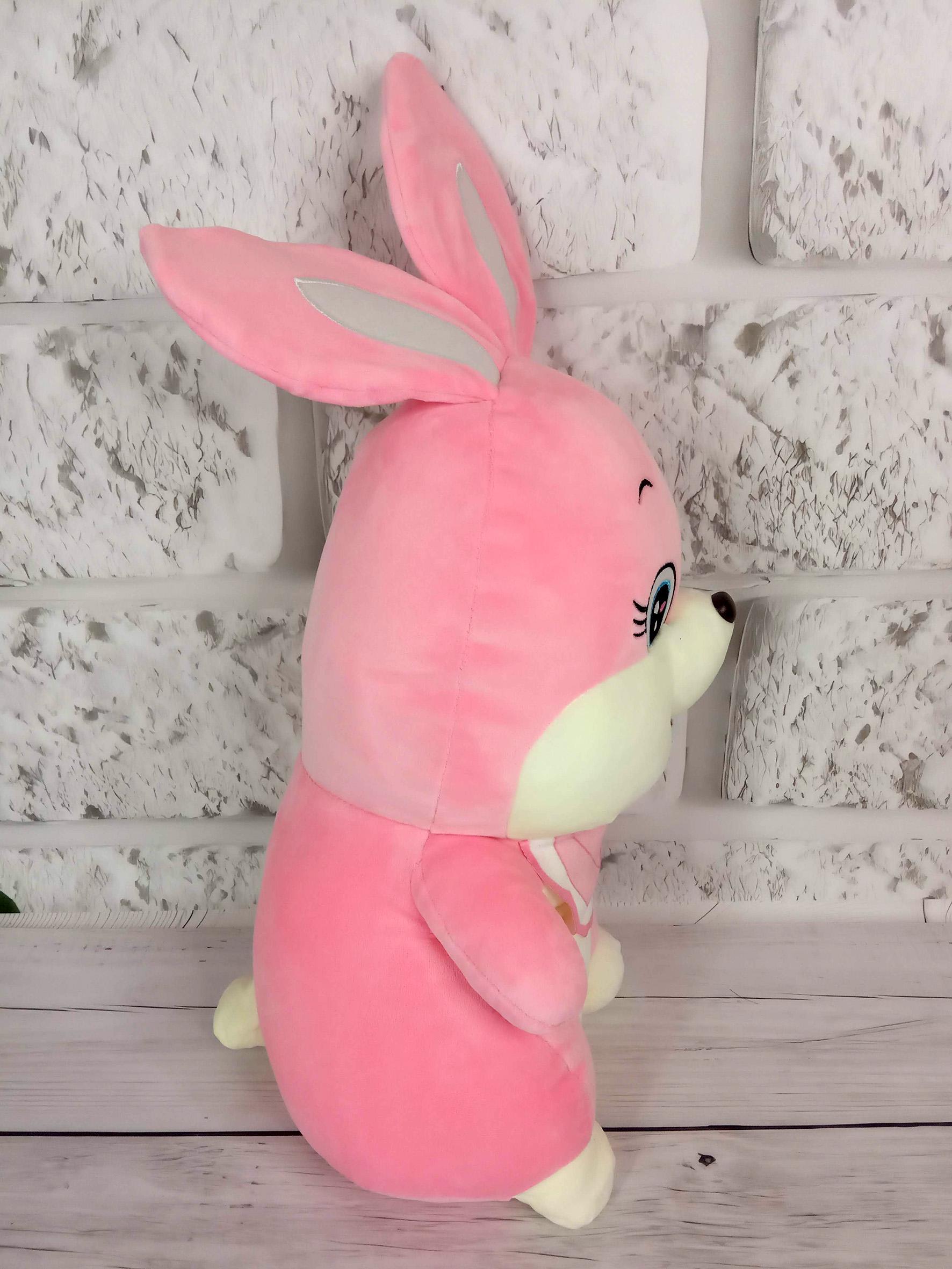 М'яка іграшка Зайчик вухань з пледом всередині Рожевий (15194188) - фото 2 М'яка іграшка Зайчик вухань з пледом всередині Рожевий (15194188) - фото 2