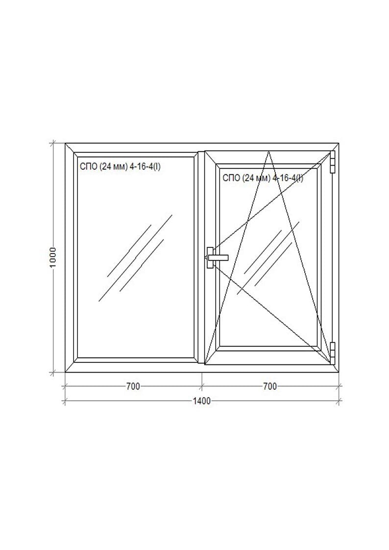 Окно металлопластиковое WDS 5S поворотно-откидное 1400х1000 мм - фото 2 Окно металлопластиковое WDS 5S поворотно-откидное 1400х1000 мм - фото 2
