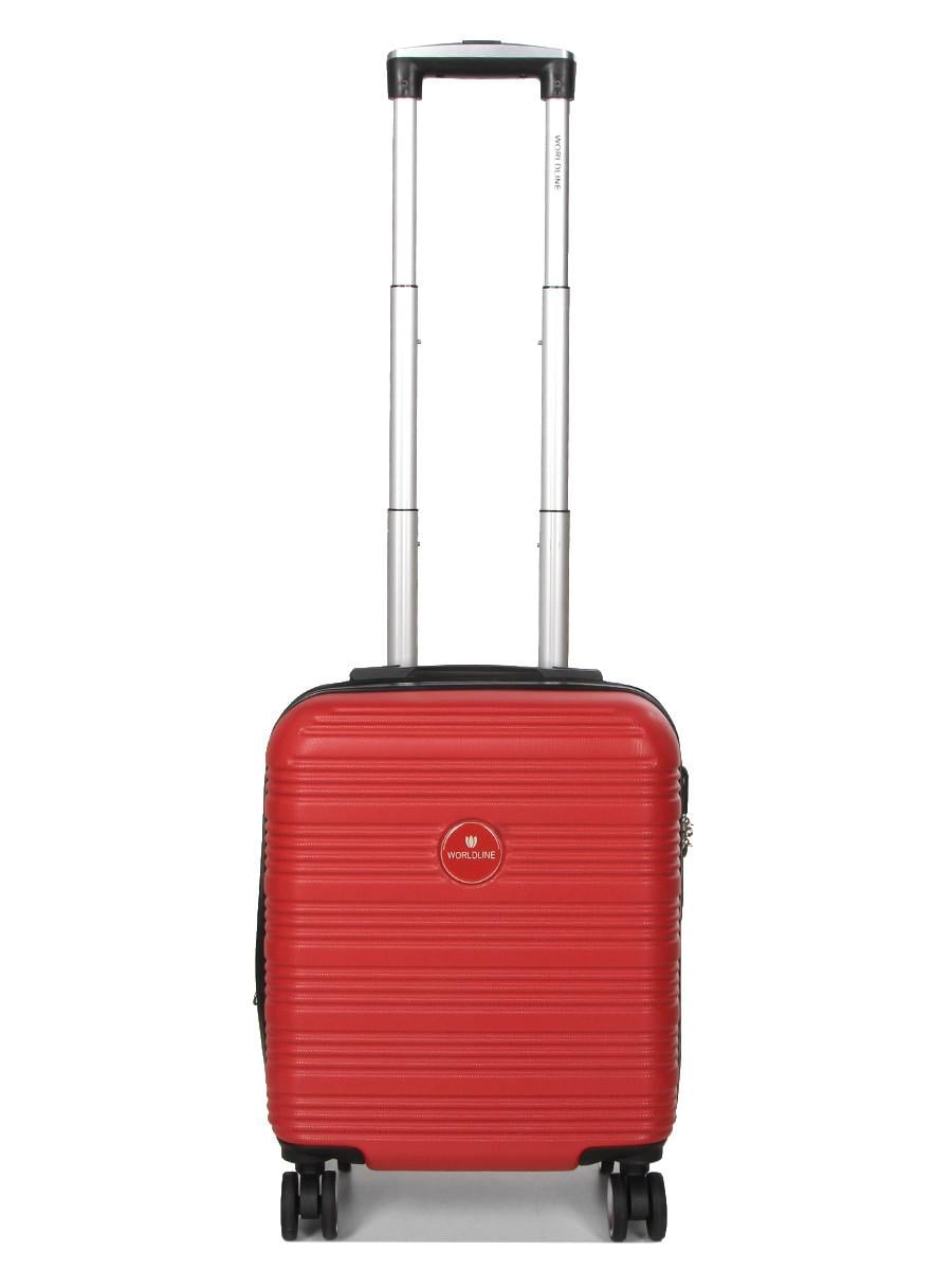 Чемодан ручная кладь Worldline XS 45х35х20+5 см 30 л 2,5 кг Красный (805)