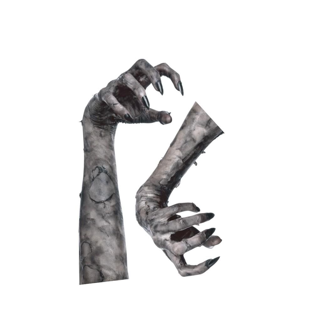 Наклейки для Хэллоуин Руки страшные 20x30 см Серый (210452)