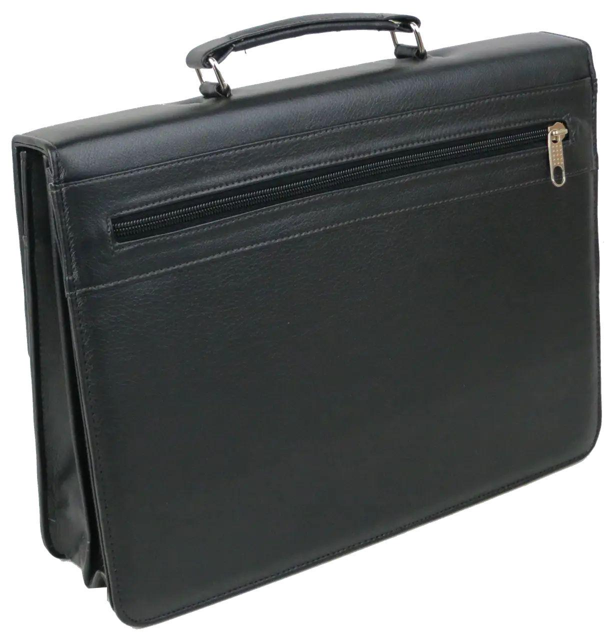 Портфель чоловічий Exclusive еко шкіра Чорний (713400-1) - фото 4 Портфель чоловічий Exclusive еко шкіра Чорний (713400-1) - фото 4