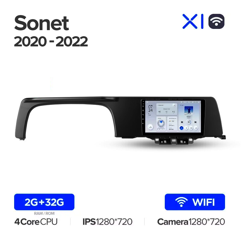 Автомагнітола штатна Teyes X1 для Kia Sonet 2020-2022 Android - фото 2