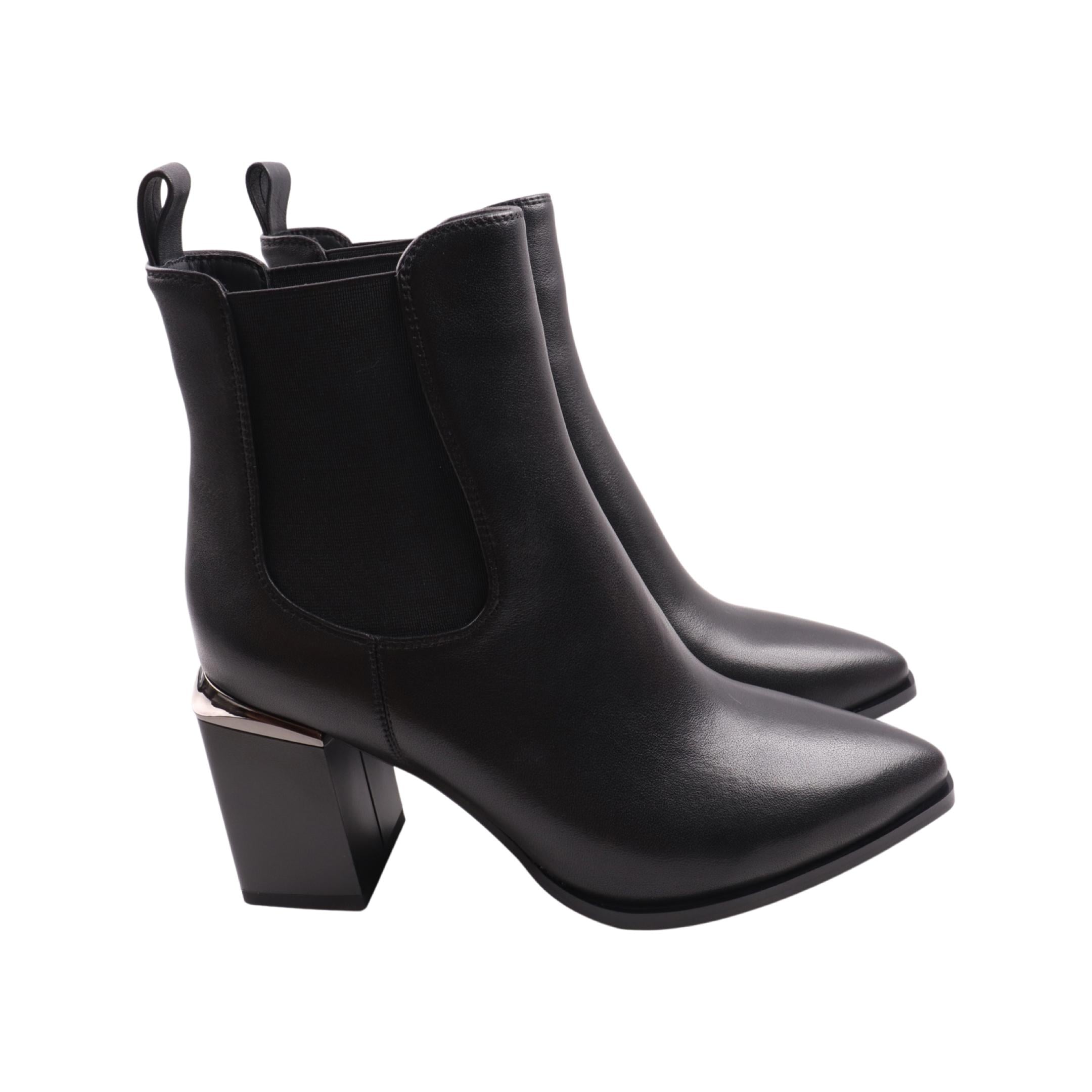 Ботильоны женские Angelo Vani из кожи р. 36 Черный (225-23DH)