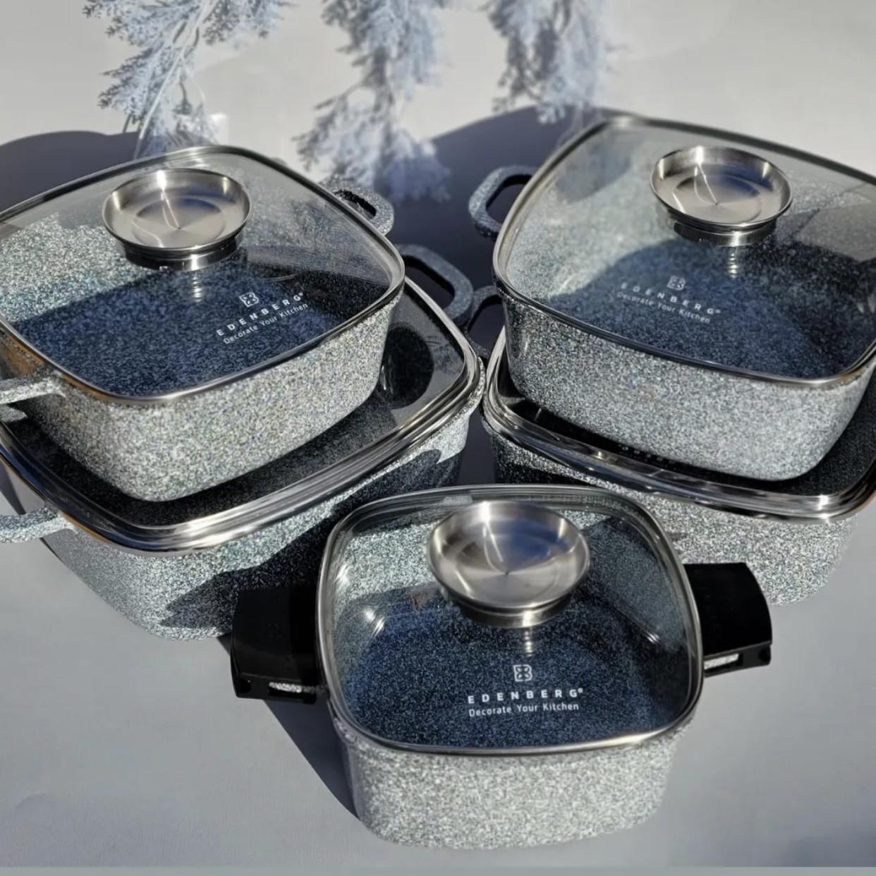 Набір каструль з гранітним антипригарним покриттям Edenberg EB-3987 10 пр. - фото 2