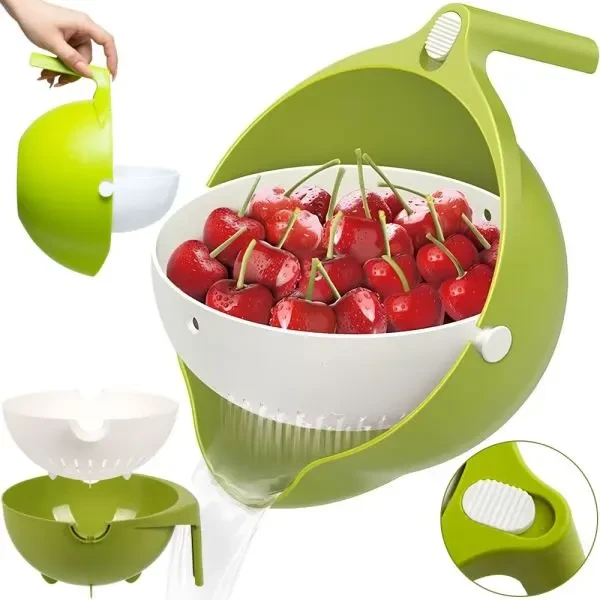 Друшляк Mesh Strainer Drain Basket силиконовый со сливом 2в1 (20113677) - фото 2 Друшляк Mesh Strainer Drain Basket силиконовый со сливом 2в1 (20113677) - фото 2