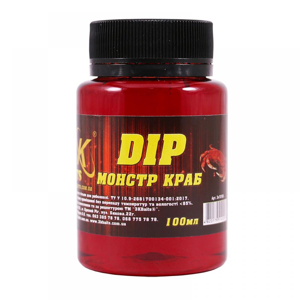 Діп для насадок 3KBaits Монстр краб 100 мл (3KB1412) - фото 1 Діп для насадок 3KBaits Монстр краб 100 мл (3KB1412) - фото 1