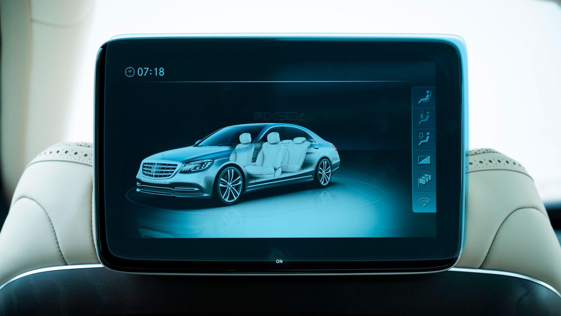 Стекло защитное Pixsel гибридный глянец для заднего монитора Mercedes Benz S CLASS 11,8“ 2017-2020