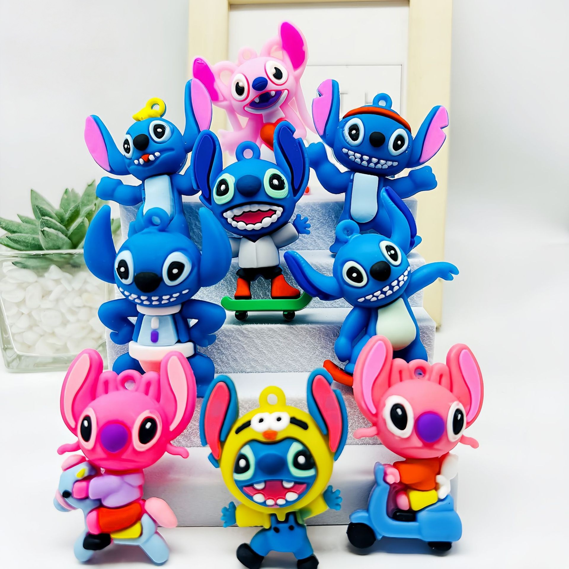 Фігурки-брелоки Lilo and Stitch 9 шт. 6 см Фігурки-брелоки Lilo and Stitch 9 шт. 6 см