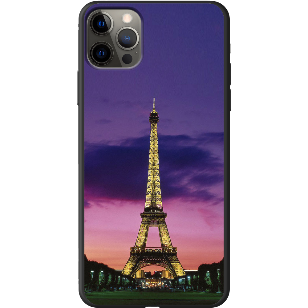 Чехол Boxface iPhone 12 Pro Max Полночь в Париже Черный силикон (41085-up964-41090)