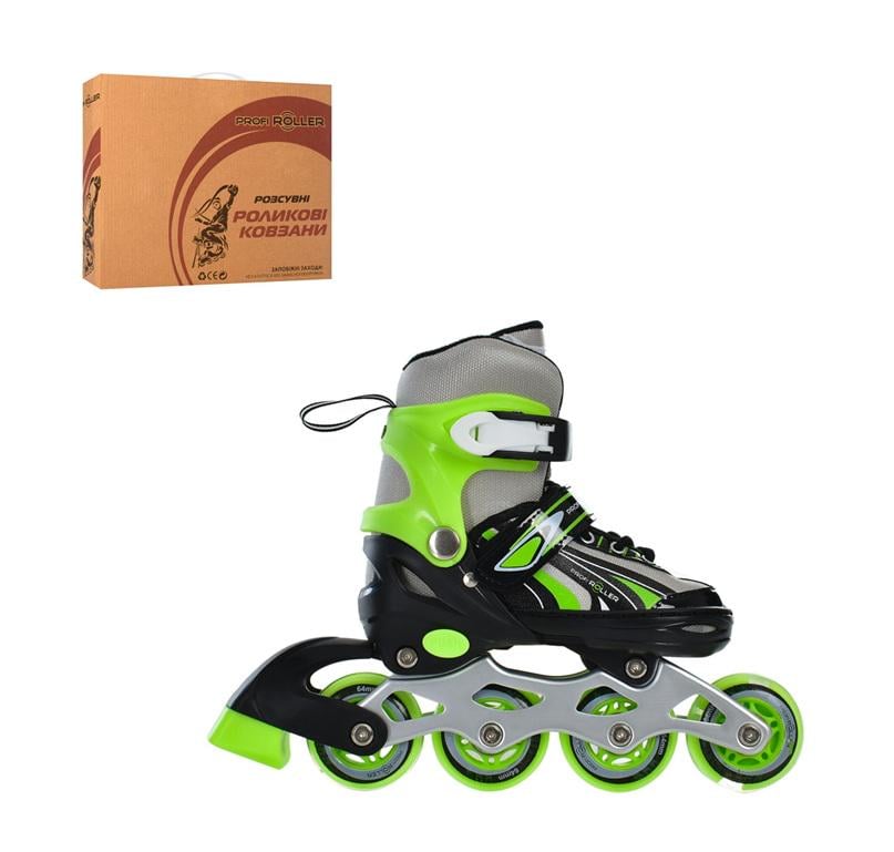 Ролики розсувні дитячі Profi A 4146-XS-GR р. 27-30 Зелений (27668061) - фото 1 Ролики розсувні дитячі Profi A 4146-XS-GR р. 27-30 Зелений (27668061) - фото 1