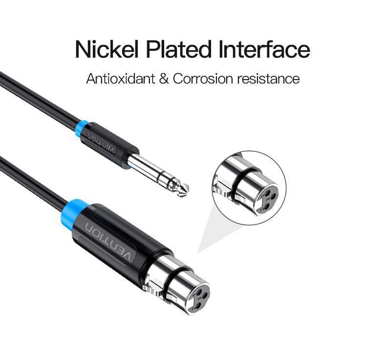 Кабель Vention XLR мама-6.5 мм Jack папа для мікшеру 15 м Чорний (BBEBN) - фото 8 Кабель Vention XLR мама-6.5 мм Jack папа для мікшеру 15 м Чорний (BBEBN) - фото 8