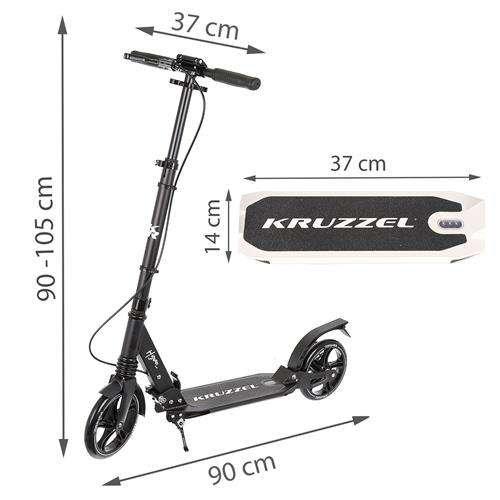 Самокат с дисковым тормозом Kruzzel Hyperion B для детей и взрослых Black (10284) - фото 7 Самокат с дисковым тормозом Kruzzel Hyperion B для детей и взрослых Black (10284) - фото 7