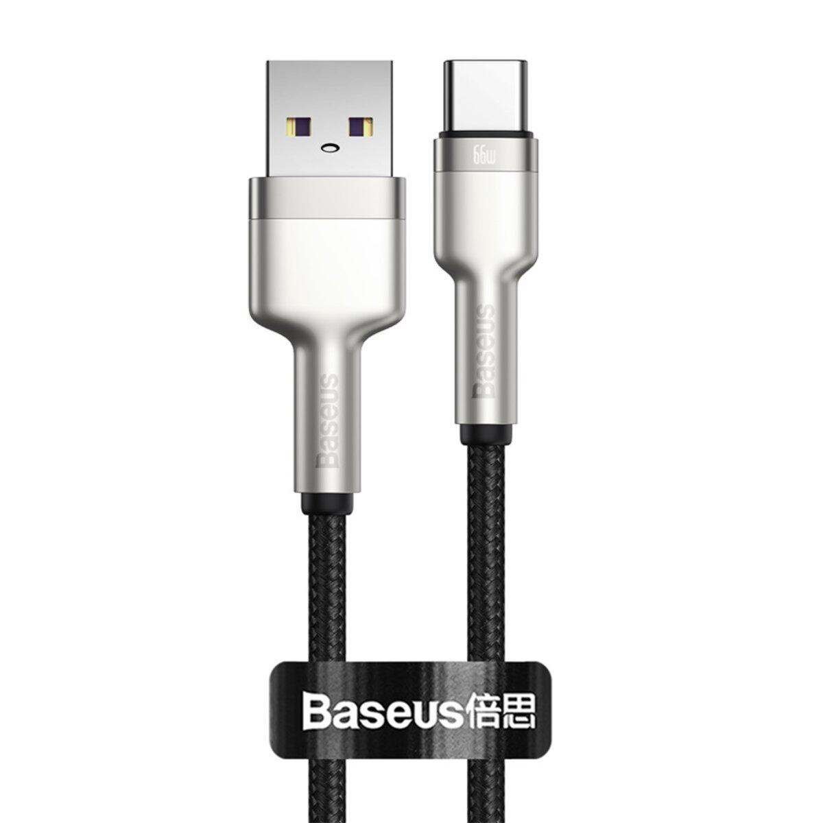 Кабель Baseus Cafule Series Metal Data Cable USB to Type-C 66W 0,25 м Black (CAKF000001)