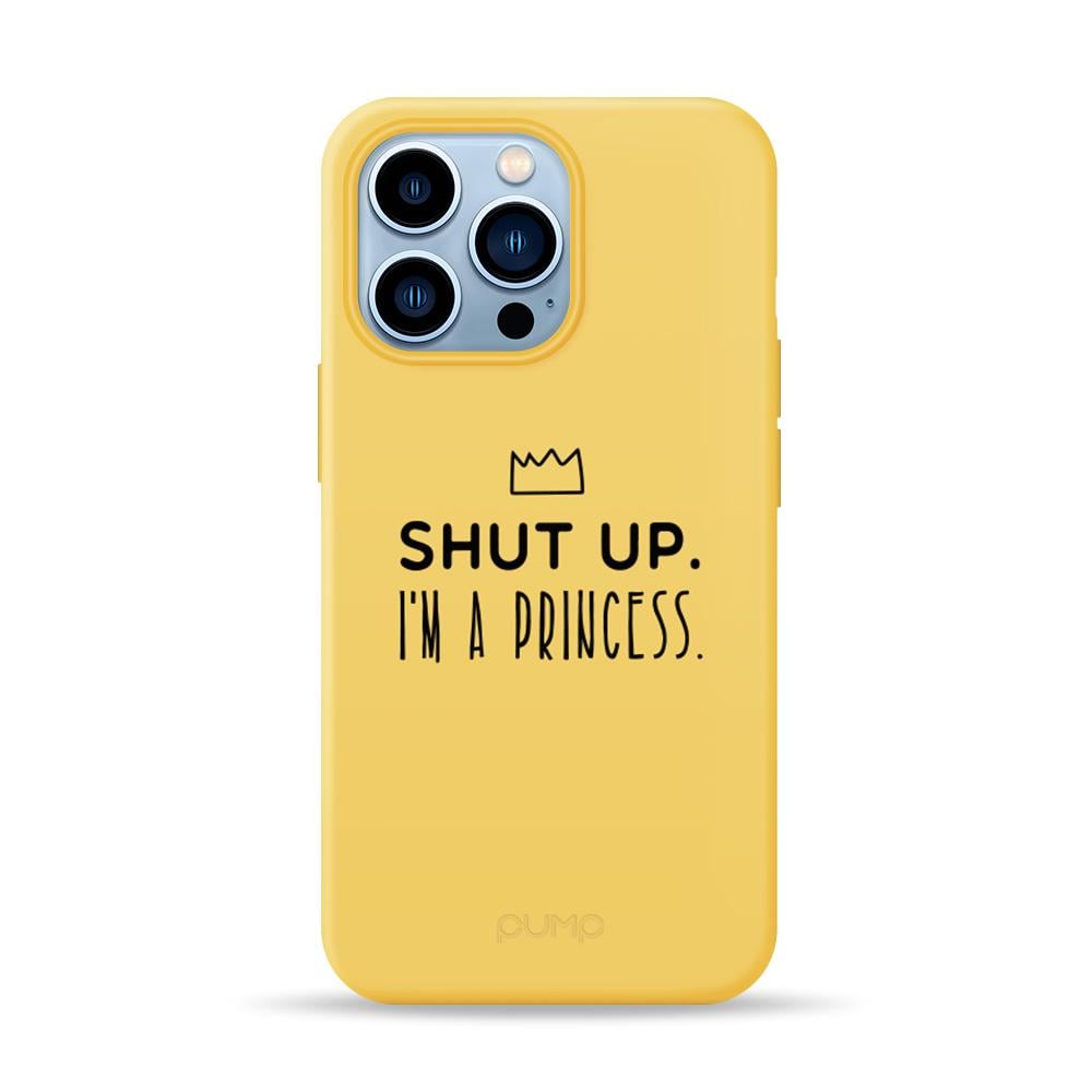 Чехол Pump Silicone Minimalistic Case for iPhone 13 Pro I'm a Princess Желтый С рисунком