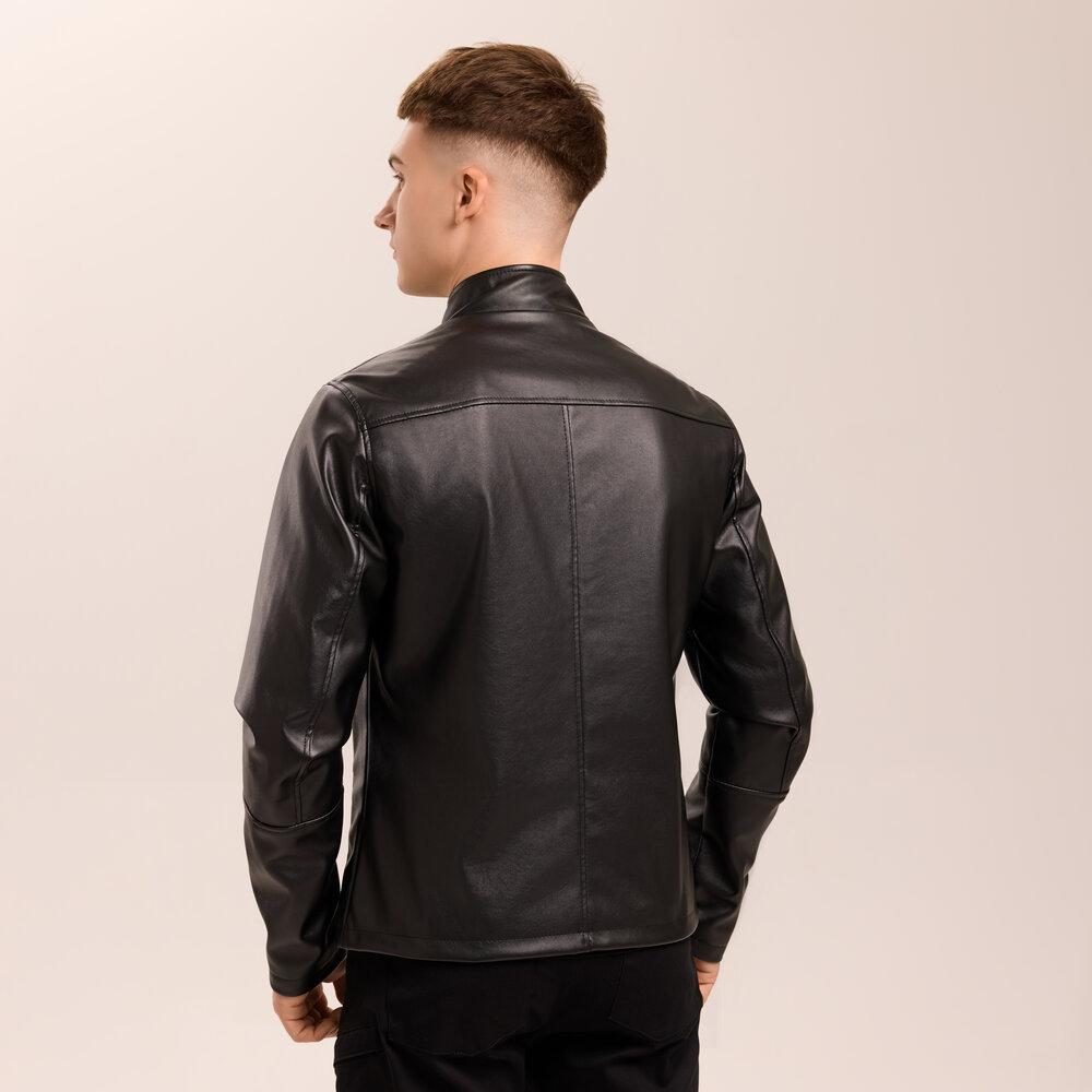 Куртка мужская прямая Pobedov Brim из эко кожи на замше XL Черный (26490/3) - фото 2 Куртка мужская прямая Pobedov Brim из эко кожи на замше XL Черный (26490/3) - фото 2