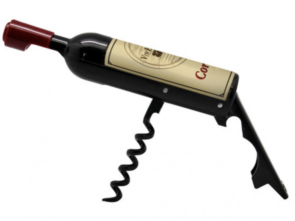 Штопор-відкривачка у формі пляшки вина 11 см Black (128555) Штопор-відкривачка у формі пляшки вина 11 см Black (128555)