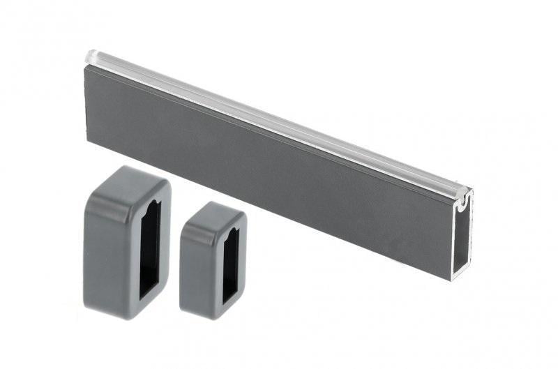 Штанга GTV Elite с антискользкой вставкой L-3000 мм и 2 крепления с заглушкой Графит (WG-RRPS300-60)