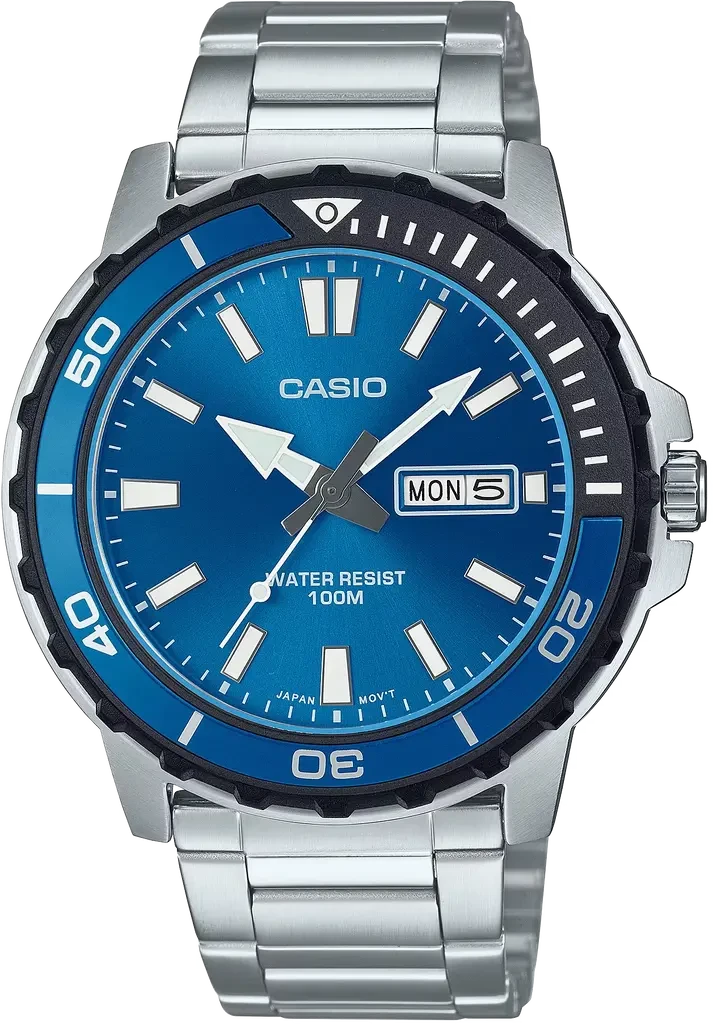 Наручные часы мужские Casio MTD-125D-2A1 Diver Collection со стальным корпусом/водозащитой 100 м Синий (2823783724)