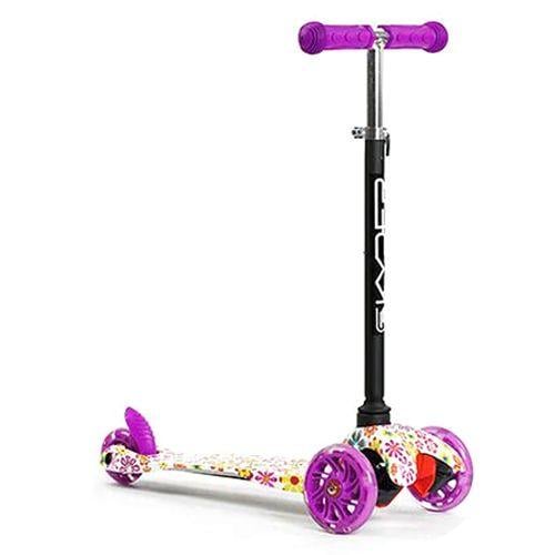 Самокат детский трехколесный Skyper цветы Фиолетовый (2489555359)