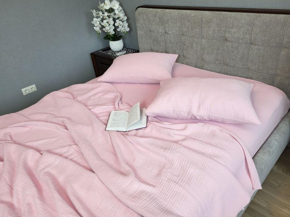 Покрывало детское муслин 110x140 см Pink (10008) - фото 3 Покрывало детское муслин 110x140 см Pink (10008) - фото 3