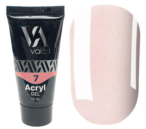 Полигель Valeri Acryl Gel 15 мл №07 Shimmer pink