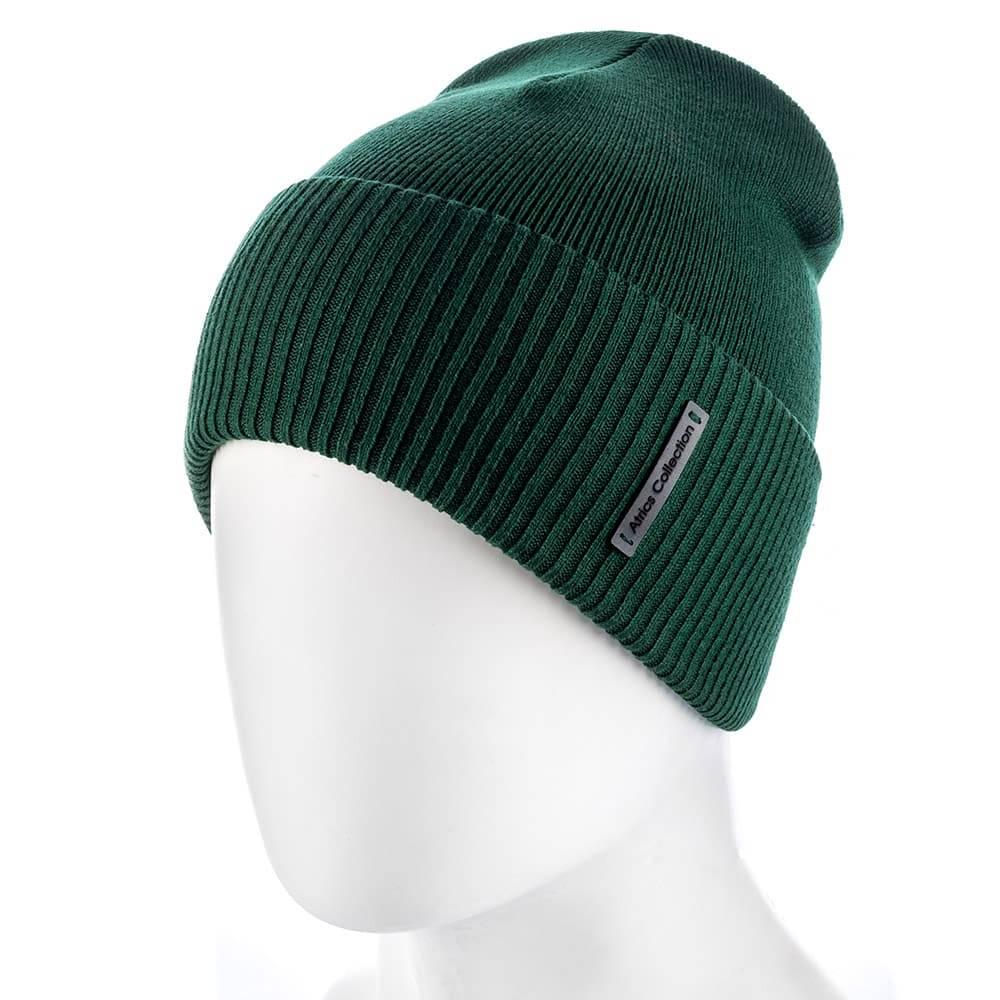 Шапка unisex Actrics UH794 из хлопка Темно-зеленый