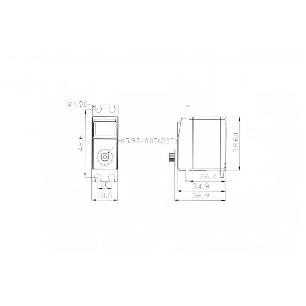 Сервопривод для дрона Emax ES3005HV Metal Gear Digital Servo (0102007010) - фото 4