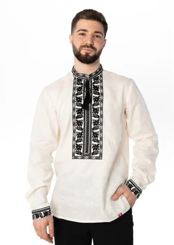 Вышиванка мужская р. 56 Молочный (519)