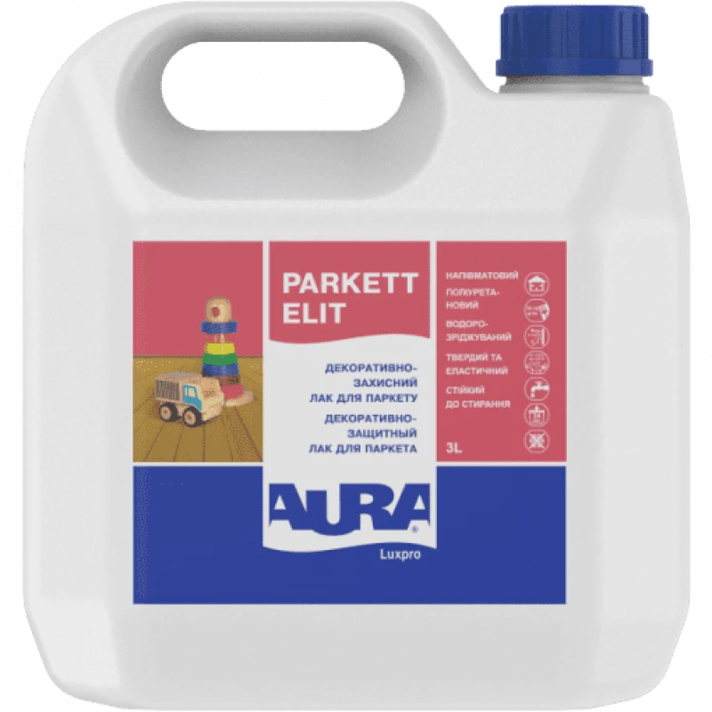 Лак полиуретановый Aura Luxpro Parkett Elit Matt паркетный 3 л (2571505090)
